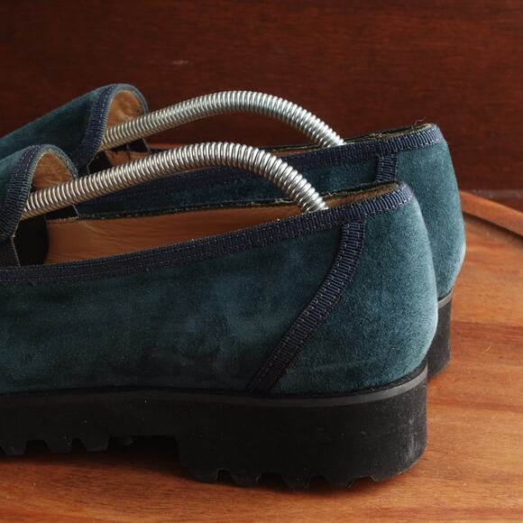 Ron White Loafers Womens Size EU 41 US 10 Turquoise Slip On Comfort Shoes Italy - Picture 7 of 13